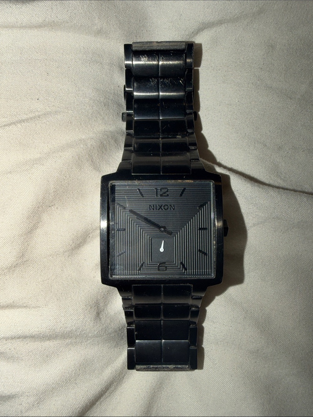 Nixon Black Square Dial Stainless Steel